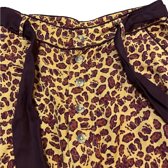 Free People Bennie pants- leopard wide leg high waist - Picture 2 of 6